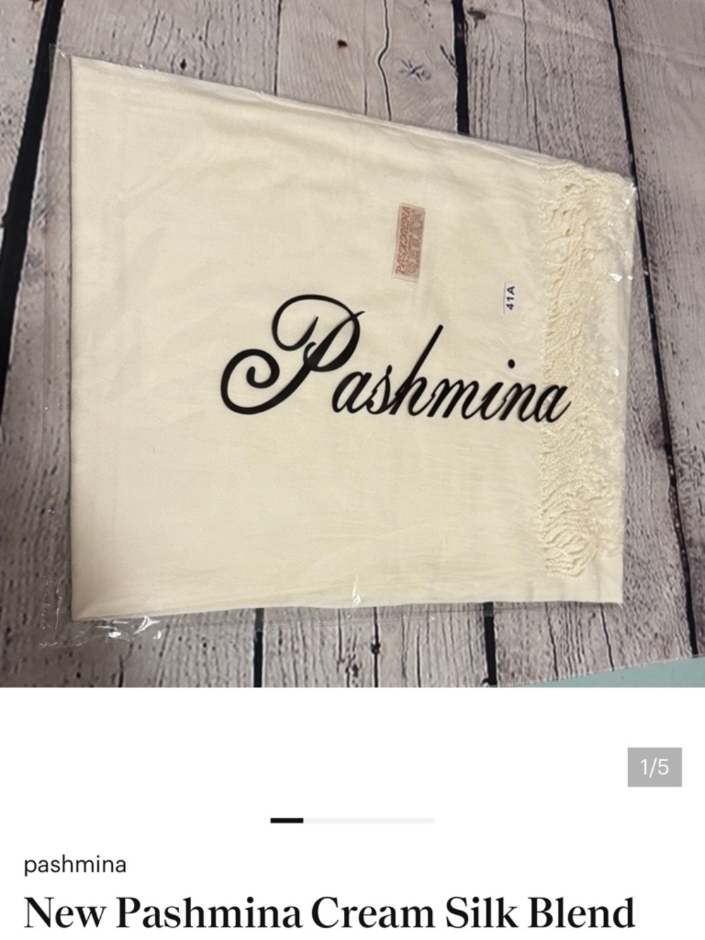 🆕 Cream Pashmina Scarf Wrap